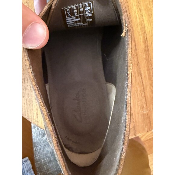 Clarks 15522 Brown Distressed Leather Chukka Boots Men's US 12 - Picture 9 of 9